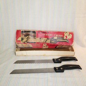 Vintage Miller Falls Amazing Frost Twins Frozen Food Knife Set Stainless Steel